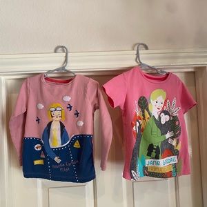 Set of two kids T shirts. Long AND short sleeves. 4T. Inspiring women.